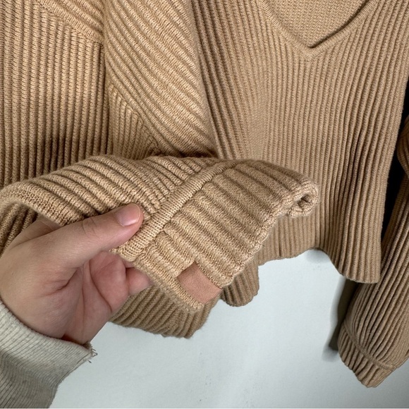 Lunya Reversible Ribbed Cotton Silk Blend Sweater Size Large - Picture 6 of 8